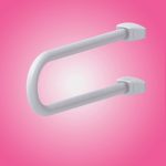 Maniglia di sicurezza fissa per disabili in alluminio colore bianco