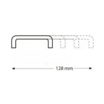 Maniglia per armadio GSG120 in alluminio finitura cromata