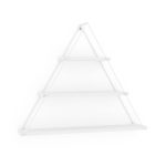 Mensola triangolare 3 ripiani Moset bianco totale MT191006