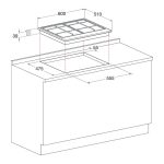 Piano Cottura HOTPOINT ARISTON 4 Fuochi a Gas 60 cm - PCN 641 T/IX