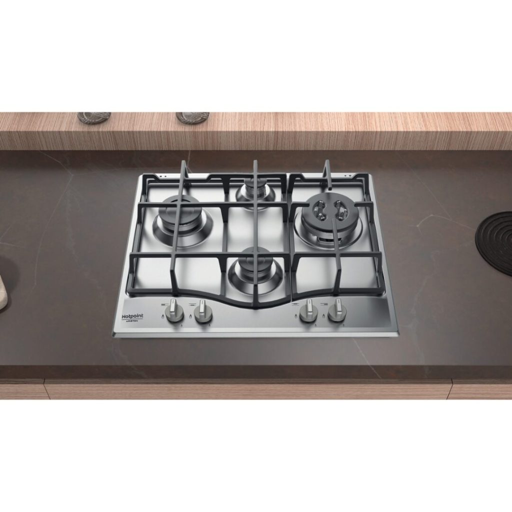 Piano Cottura HOTPOINT ARISTON 4 Fuochi a Gas 60 cm - PCN 641 T/IX