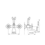 Miscelatore Lecce Classic con doccetta cromo