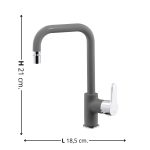 Miscelatore Lento granito croma mat