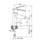 Miscelatore bidet Dynobis cromato con aeratore fisso