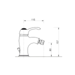 Miscelatore ottone antico Bologna bidet