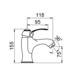 Miscelatore ottone antico Bologna lavabo