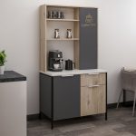 Mobile Multiuso Andy 3 ante e 1 cassetto colore rovere chiaro e antracite