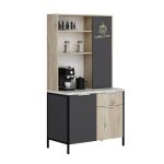 Mobile Multiuso Andy 3 ante e 1 cassetto colore rovere chiaro e antracite