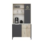 Mobile Multiuso Andy 3 ante e 1 cassetto colore rovere chiaro e antracite