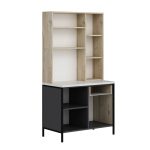 Mobile Multiuso Andy 3 ante e 1 cassetto colore rovere chiaro e antracite