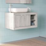 Mobile bagno sospeso Basic92 colore pino bianco