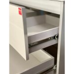 Mobile bagno sospeso Lario con lavabo e specchio bianco 80x46x48 H cm