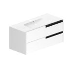 Mobile bagno sospeso Modular con due cassettoni 100x45x50 cm colore bianco opaco
