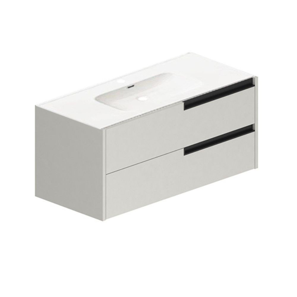 Mobile bagno sospeso Modular con due cassettoni 100x45x50 cm colore cashemere