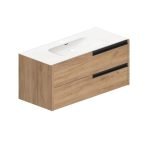 Mobile bagno sospeso Modular con due cassettoni 100x45x50 cm colore rovere miele