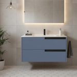 Mobile bagno sospeso Modular con due cassettoni 80x45x50 cm colore azzurro