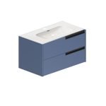 Mobile bagno sospeso Modular con due cassettoni 80x45x50 cm colore azzurro