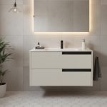 Mobile bagno sospeso Modular con due cassettoni 80x45x50 cm colore cashmere