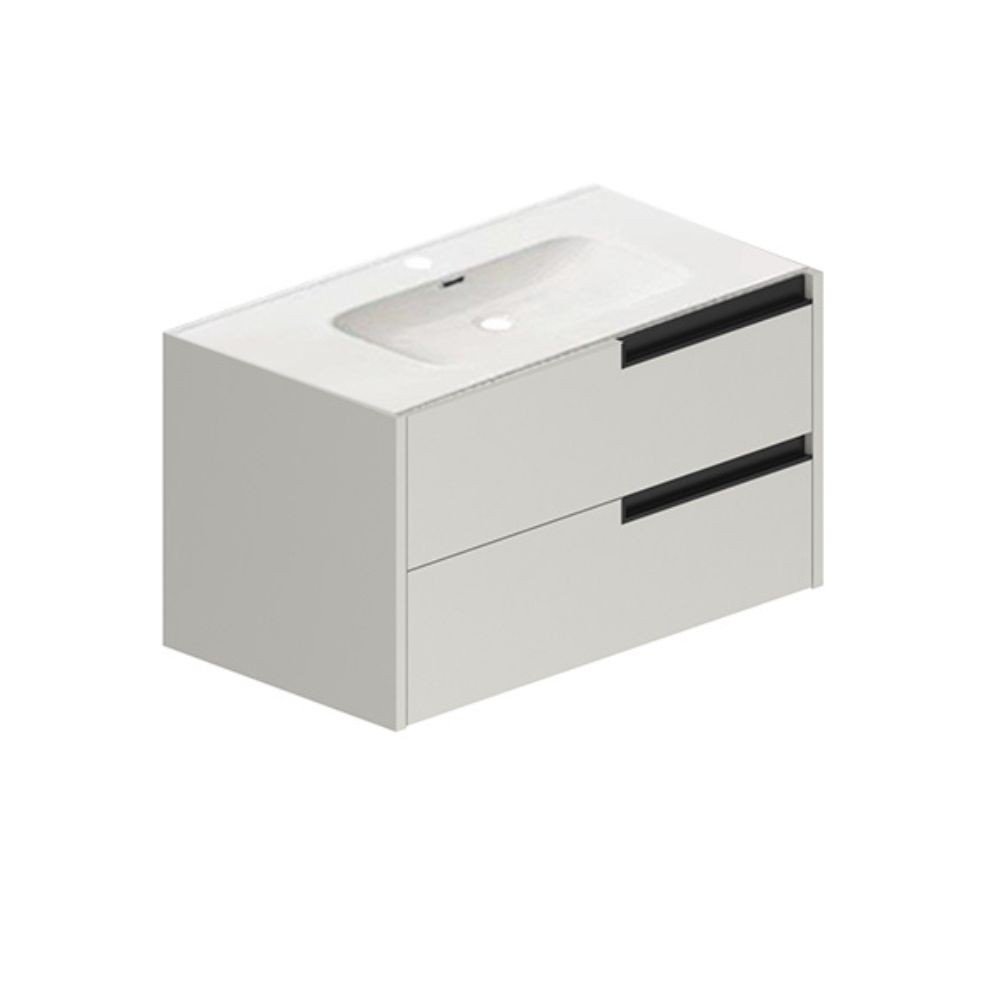 Mobile bagno sospeso Modular con due cassettoni 80x45x50 cm colore cashmere