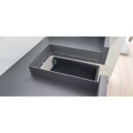 Mobile bagno sospeso Sevilla con 2 cassetti 100x44.6x52 cm colore bianco lucido
