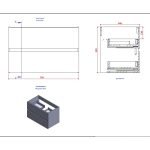 Mobile bagno sospeso Sevilla con 2 cassetti 80x44.6x52 cm colore rovere quercia