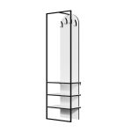 Mobile ingresso Archy con 4 ganci appendi abiti e scarpiera in colore bianco