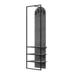 Mobile ingresso Archy con 4 ganci appendi abiti e scarpiera in colore retro grey