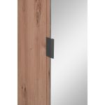 Mobile ingresso Medan 42A cannettato con specchio e 4 ripiani interni colore quercia e antracite