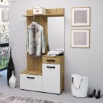 Mobile ingresso Mosso MO6 colore rovere e bianco