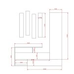 Mobile ingresso Ramda bianco con specchio