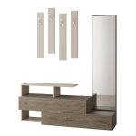Mobile ingresso Ramda tortora dark coffee con specchio