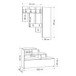 Mobile ingresso Vesty rovere oak con scarpiera e specchio