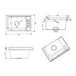 Mobile lavatoio salvaspazio Platone 58x38 cm. colore bianco