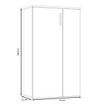 Mobile multiuso Lucio 2 ante H 120cm. colore bianco