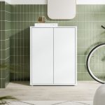 Mobile multiuso Medea 2 ante colore grigio chiaro 74.5x34.9xH 99.1 cm.