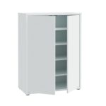 Mobile multiuso Medea 2 ante colore grigio chiaro 74.5x34.9xH 99.1 cm.