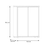 Mobile multiuso Medea 2 ante colore grigio chiaro 74.5x34.9xH 99.1 cm.