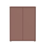 Mobile multiuso Medea 2 ante colore terracotta 74.5x34.9xH 99.1 cm.