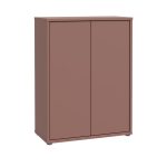 Mobile multiuso Medea 2 ante colore terracotta 74.5x34.9xH 99.1 cm.