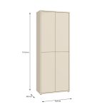Mobile multiuso Medea 4 ante colore cashmere 74.5x34.9xH 191.9 cm.