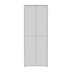 Mobile multiuso Medea 4 ante colore grigio chiaro 74.5x34.9xH 191.9 cm.