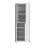Mobile multiuso Medea 4 ante colore grigio chiaro 74.5x34.9xH 191.9 cm.