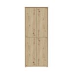 Mobile multiuso Medea 4 ante colore rovere 74.5x34.9xH191.9 cm.