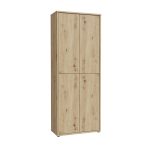 Mobile multiuso Medea 4 ante colore rovere 74.5x34.9xH191.9 cm.