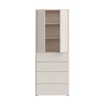 Mobile multiuso Medea 4 cassetti e 2 ante colore cashmere