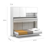 Mobile multiuso Nitro con letto a scomparsa e scrivania estraibile