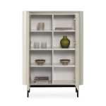 Mobile multiuso Willa18929 con 2 ante effetto cannettato colore crema