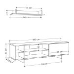 Mobile porta TV Stockton rovere antracite