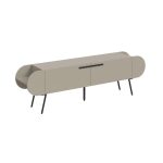 Mobile porta tv Capsule con due ante a ribalta e ripiani laterali colore cashmere
