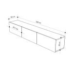 Mobile porta tv sospeso Francy 180 cm. con ante a ribalta in colore bianco